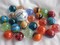 25 RANDOM MIXED ASSORTMENT Game Marbles shooter glass swirl lot